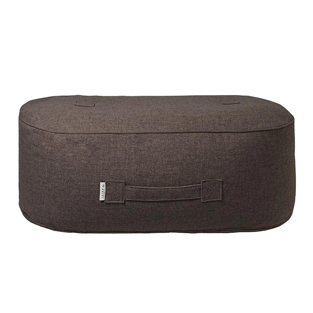 Pouf oblungo in lana marrone