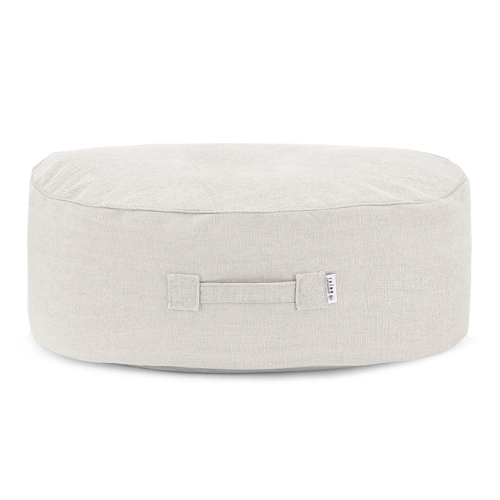 Pouf ovale Noah bianco
