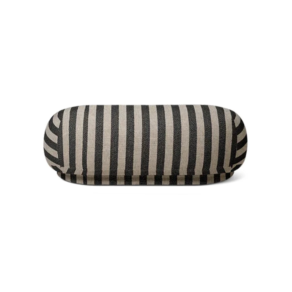 Pouf Rico Louisiane - sabbia e nero
