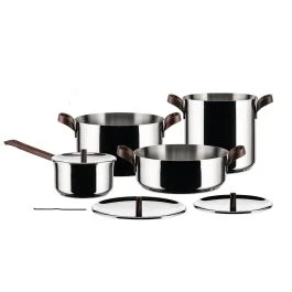 EDO BATTERIA DI PENTOLE ACCIAIO INOX PER INDUZIONE 7 PZ