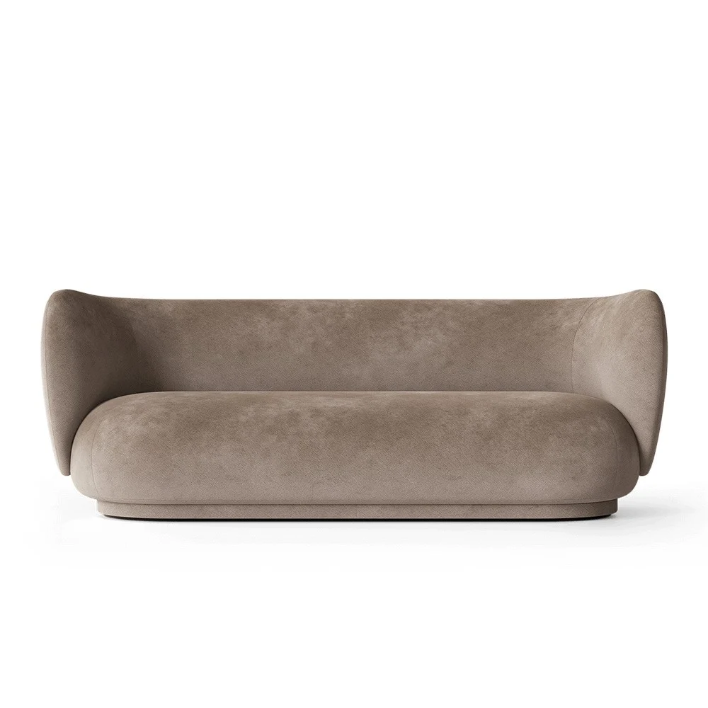Rico 3 posti Velours Délavé - 26 Beige