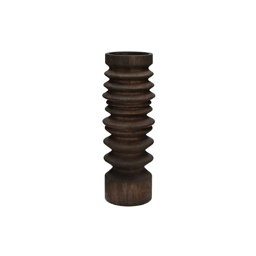 Rotello portacandele DIA 11 x H 32 cm - marrone