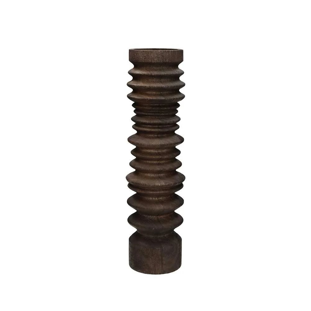 Rotello portacandele DIA 11 x H 41 cm - marrone