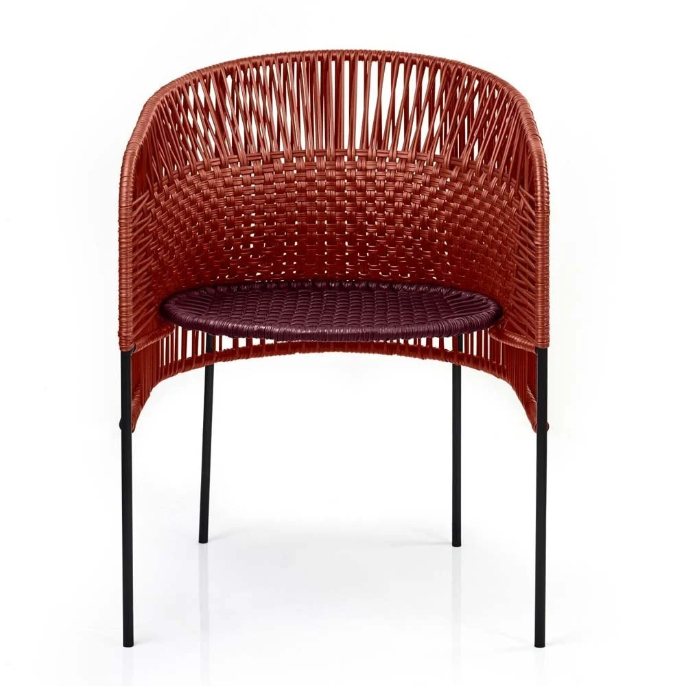 Sedia Caribe Chic rame, nero rosso, nero