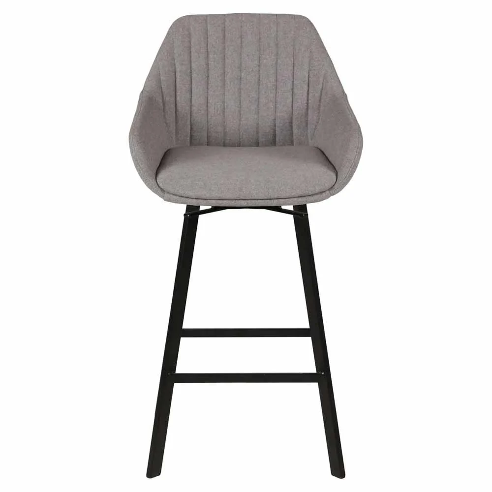 Sedia da bar girevole grigio chiaro Moss