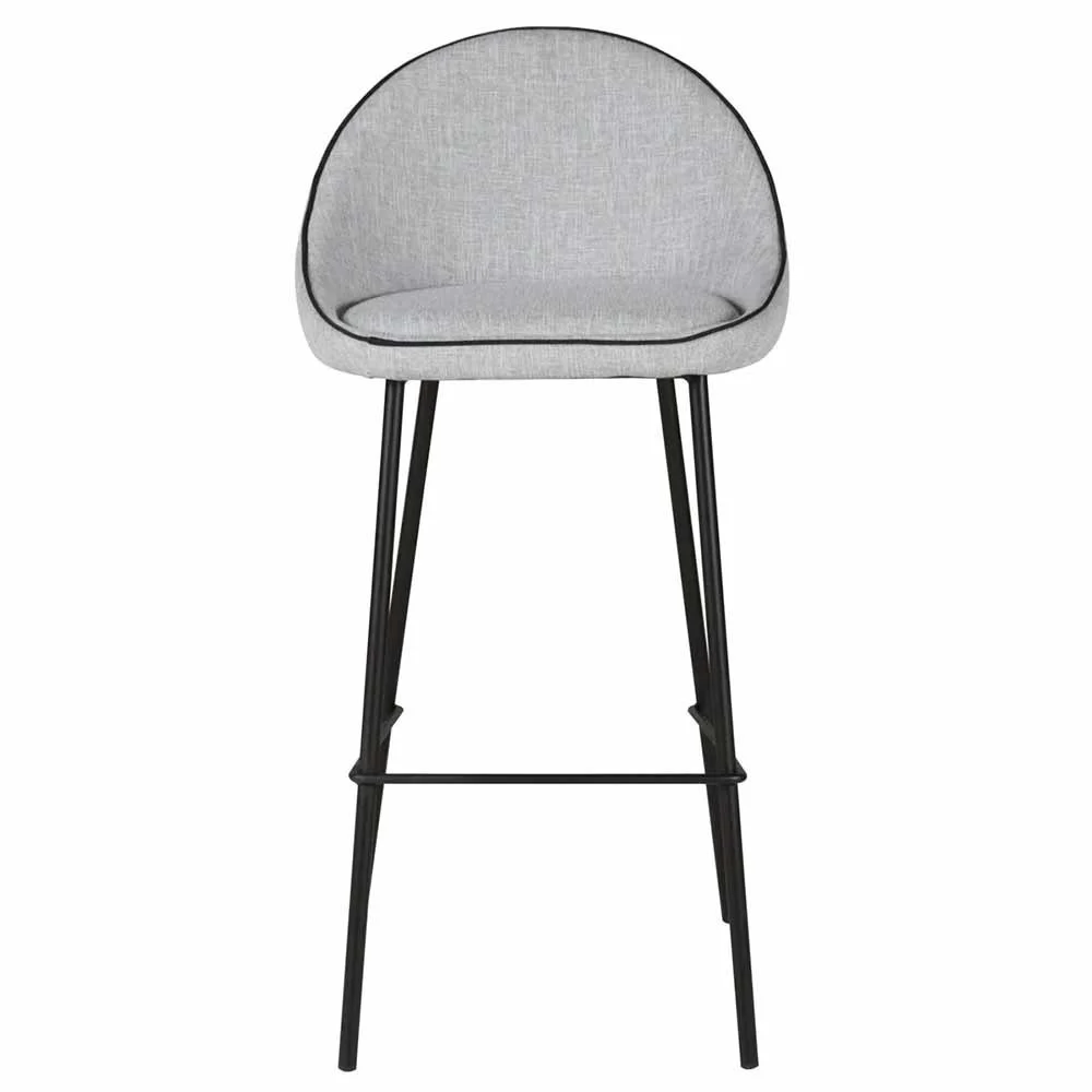 Sedia da bar Maya - tessuto grigio chiaro