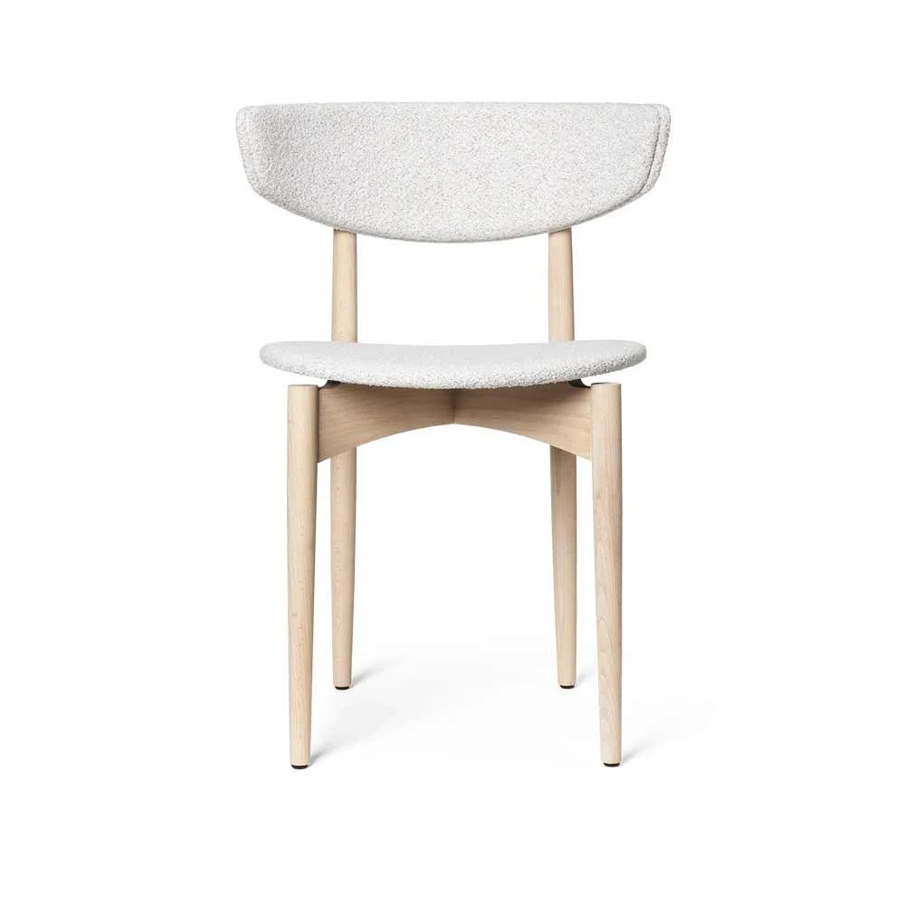 Sedia da pranzo Herman - Soft Bouclé Hêtre blanc/blanc cassé