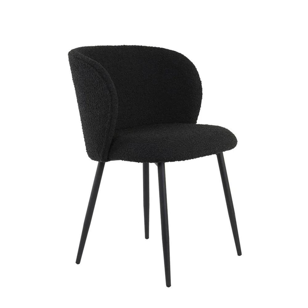 Sedia ELYNA curly 56x55x79 cm nero-opaco