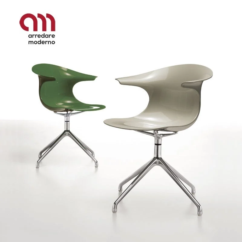 Sedia Loop Mono 4 Star Aluminium Base Infiniti Design
