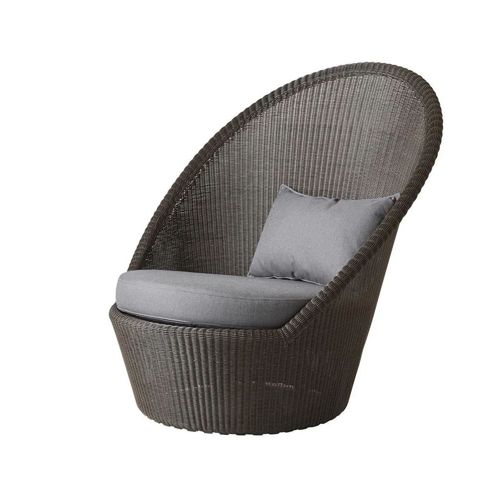 Sedia lounge Kingston marrone