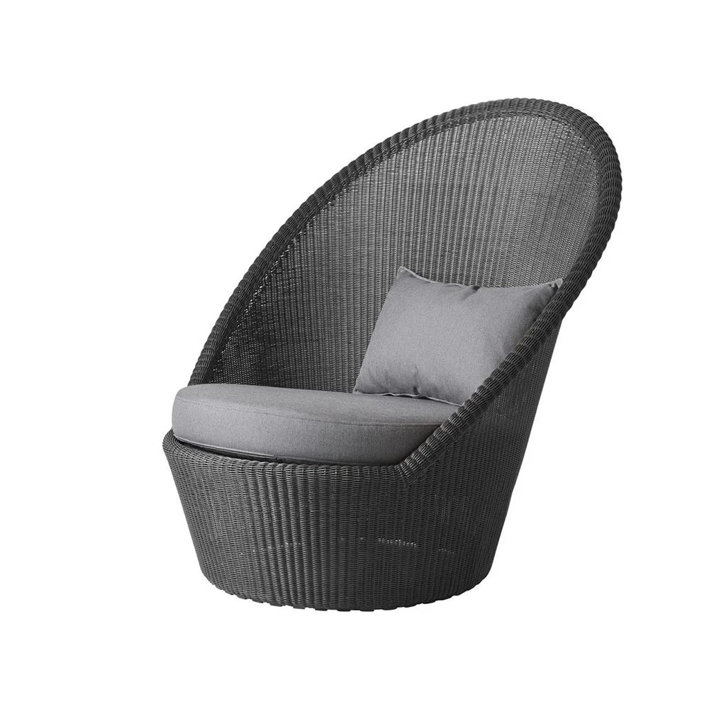 Sedia lounge Kingston nera