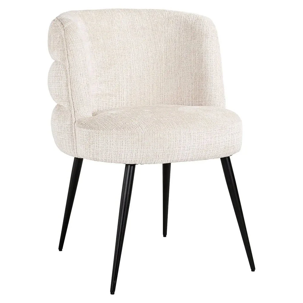 Sedia Stella in ciniglia beige