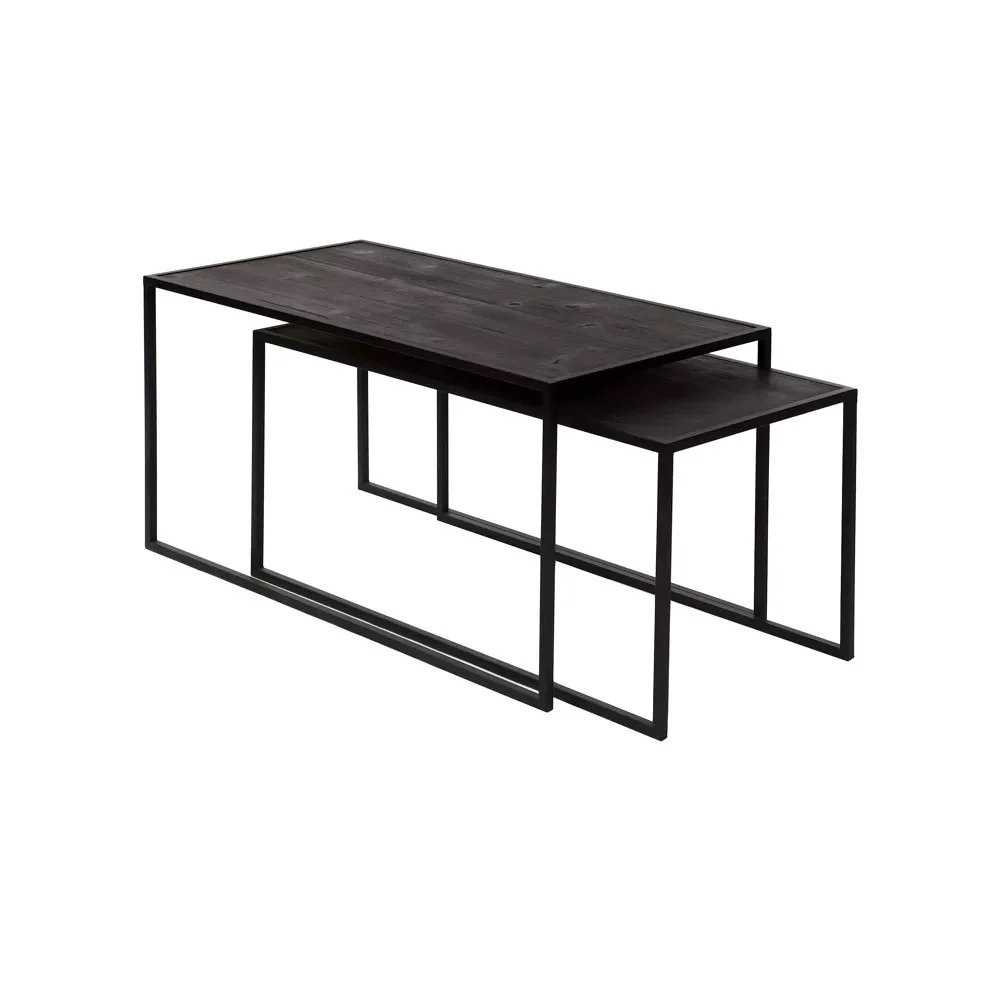 Set di 2 tavolini ESZENTIAL - nero