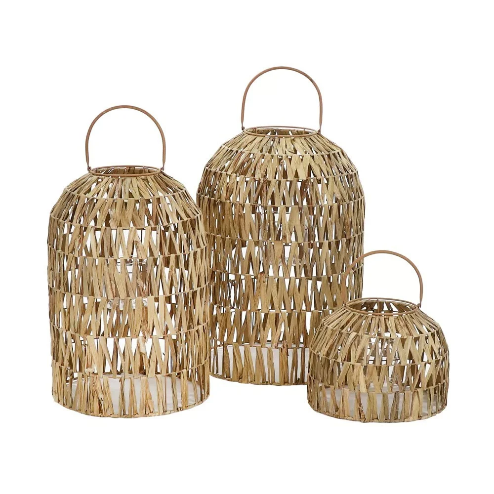 Set di 3 lanterne NORDBY - naturale