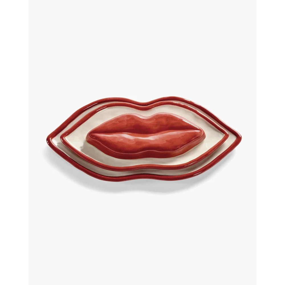 Set di 3 piatti da portata LIPS
