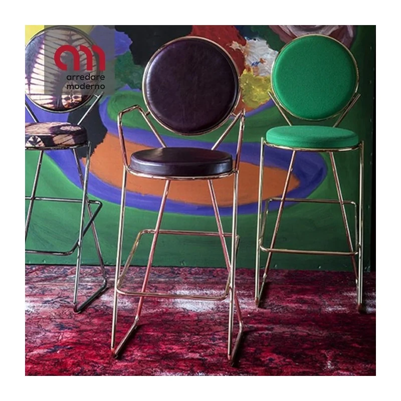 Sgabello Double Zero Moroso con braccioli