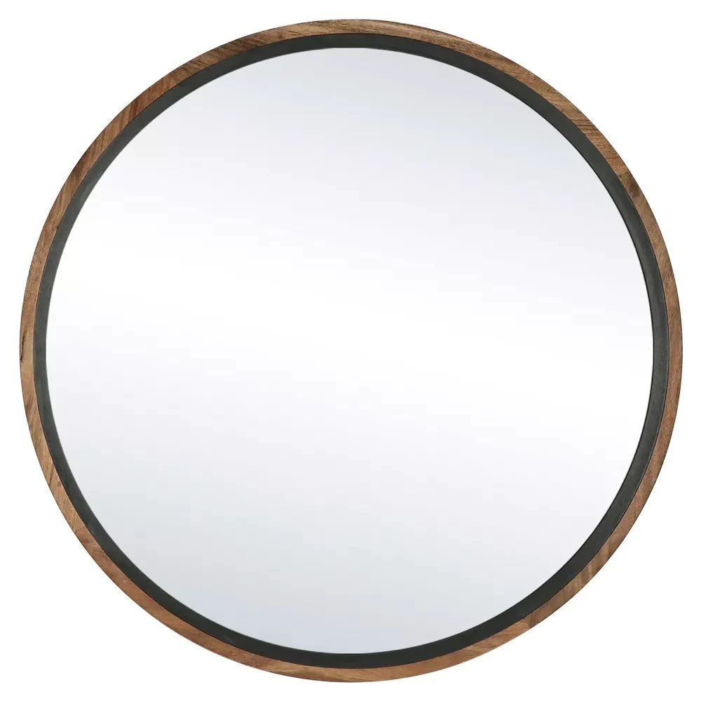Specchio GRAMM DIA 110 x H 4,5 cm - naturale/nero