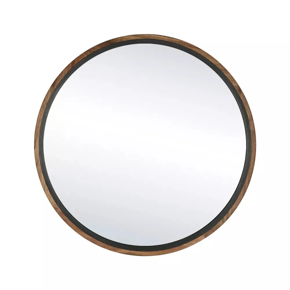 Specchio GRAMM DIA 90 x H 4,5 cm - naturale/nero