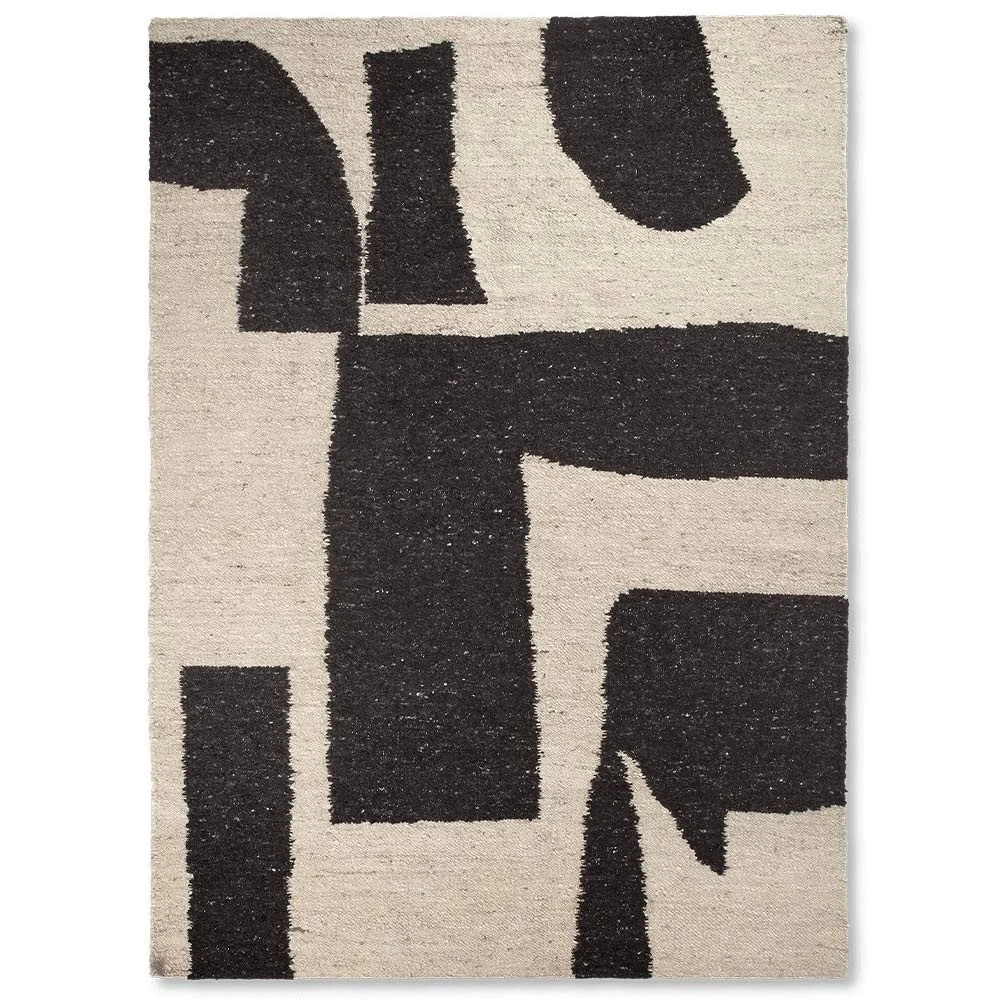 Tappeto 200x300 cm - Bianco sporco/caffè