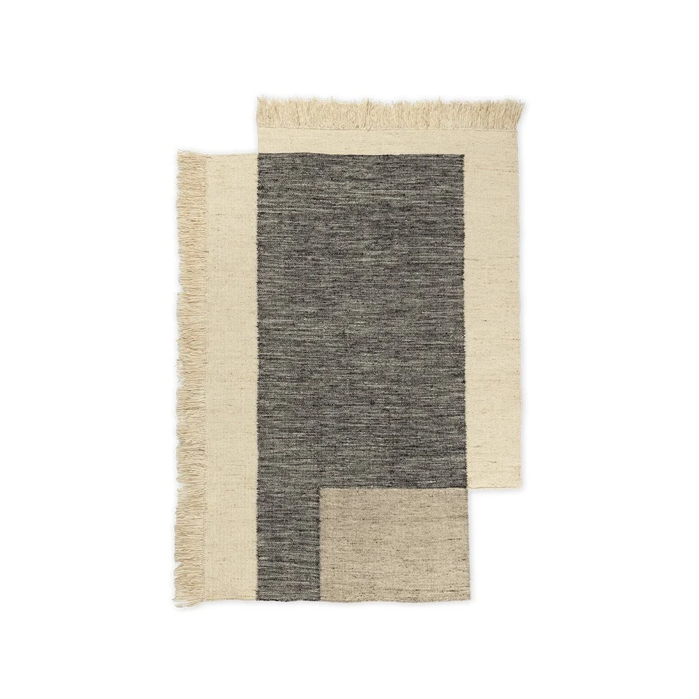 Tappeto da banco 140x200 cm - Carbone/Bianco sporco