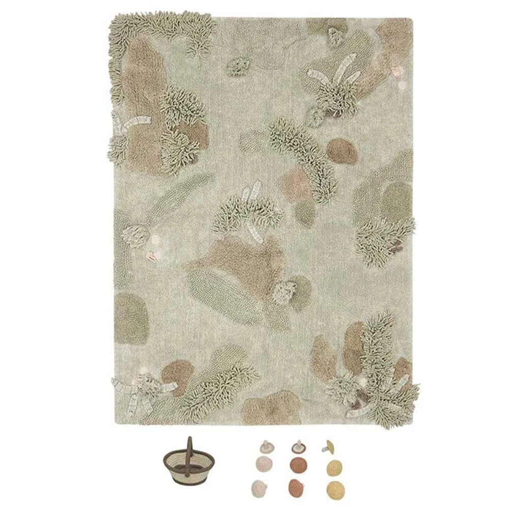 Tappeto da gioco lavabile Foresta dei Funghi