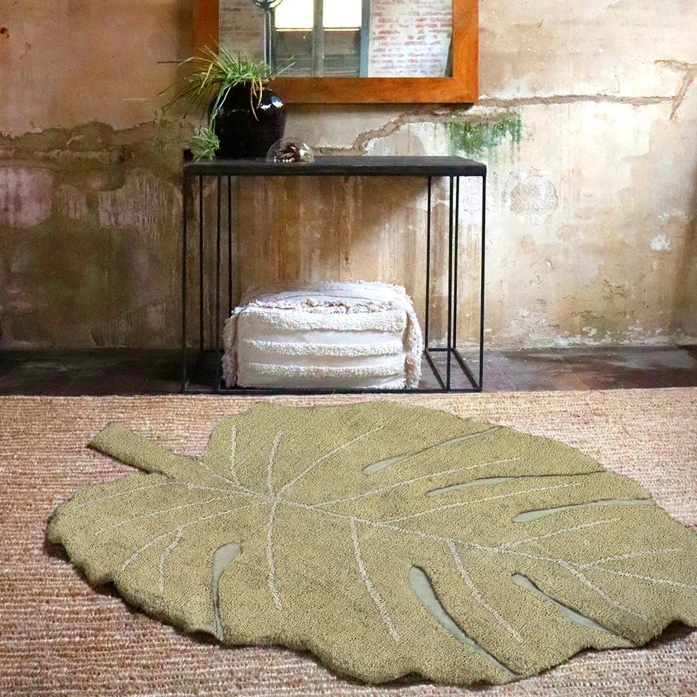 Tappeto lavabile Monstera oliva
