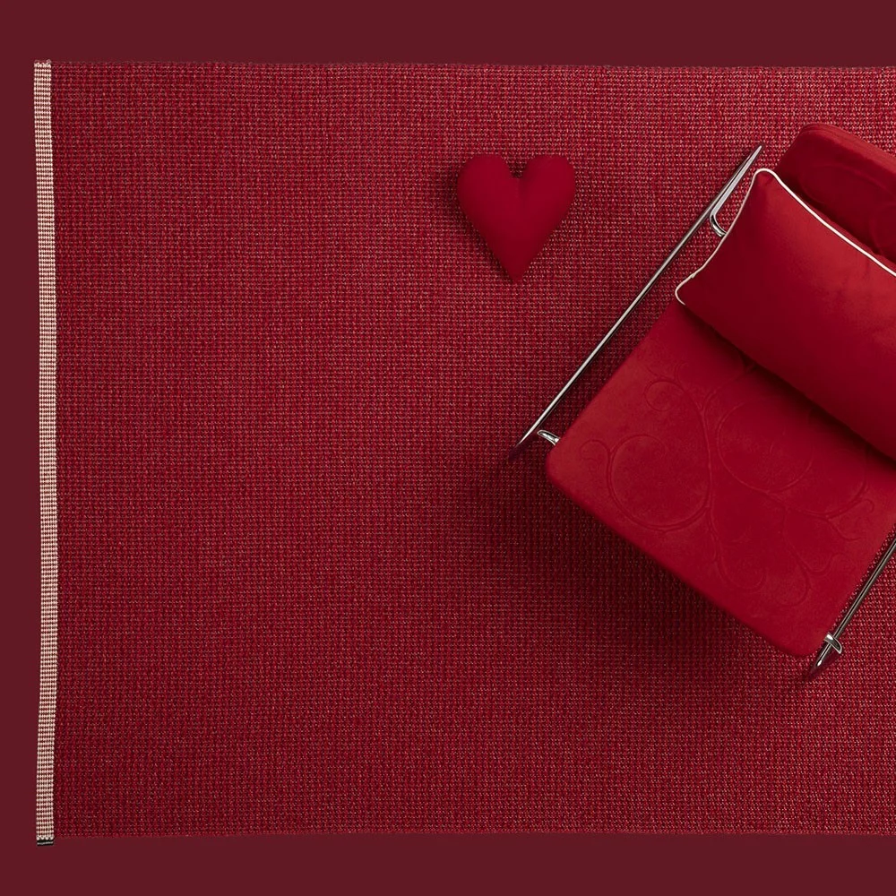 Tappeto Mono rosso scuro