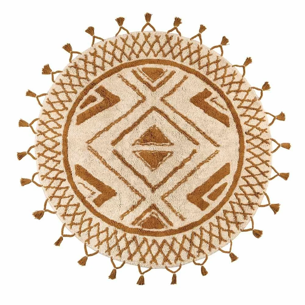 Tappeto rotondo Sami bronzo