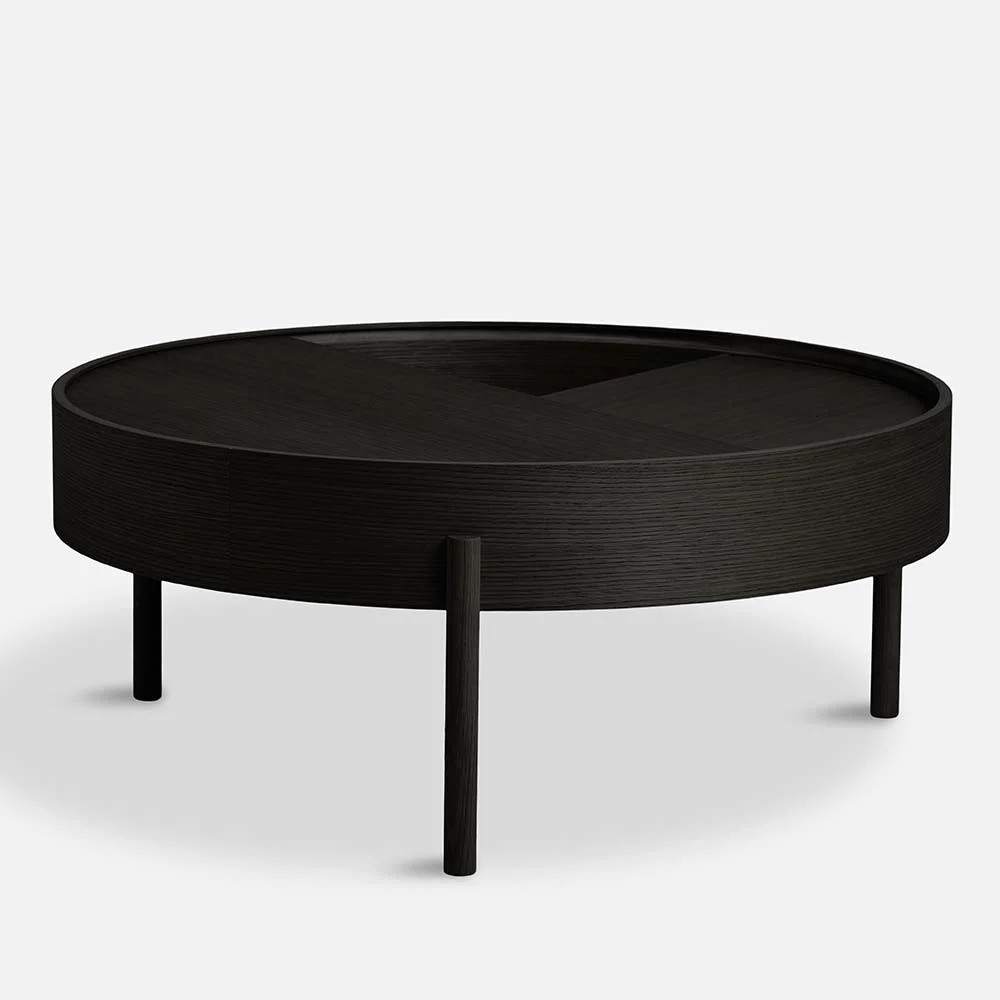 Tavolino Arc in frassino nero 89 cm