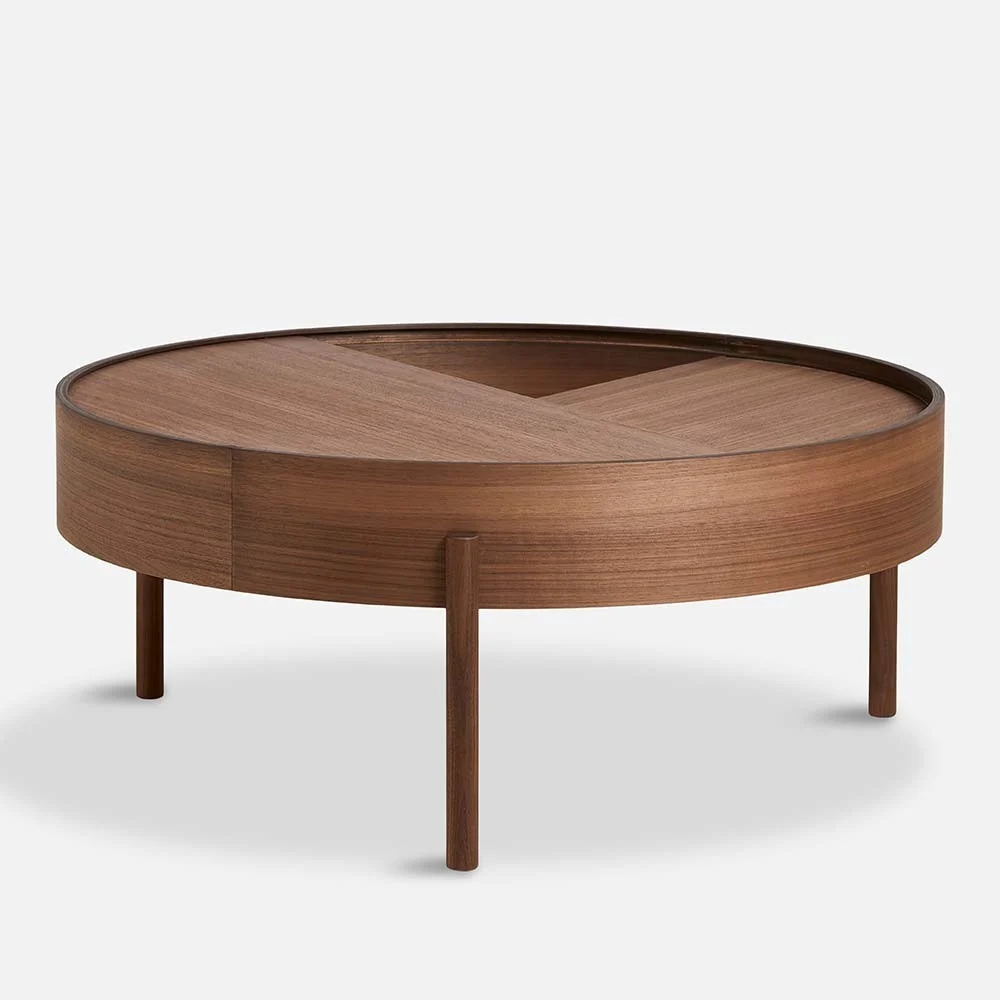 Tavolino Arc in noce 89 cm