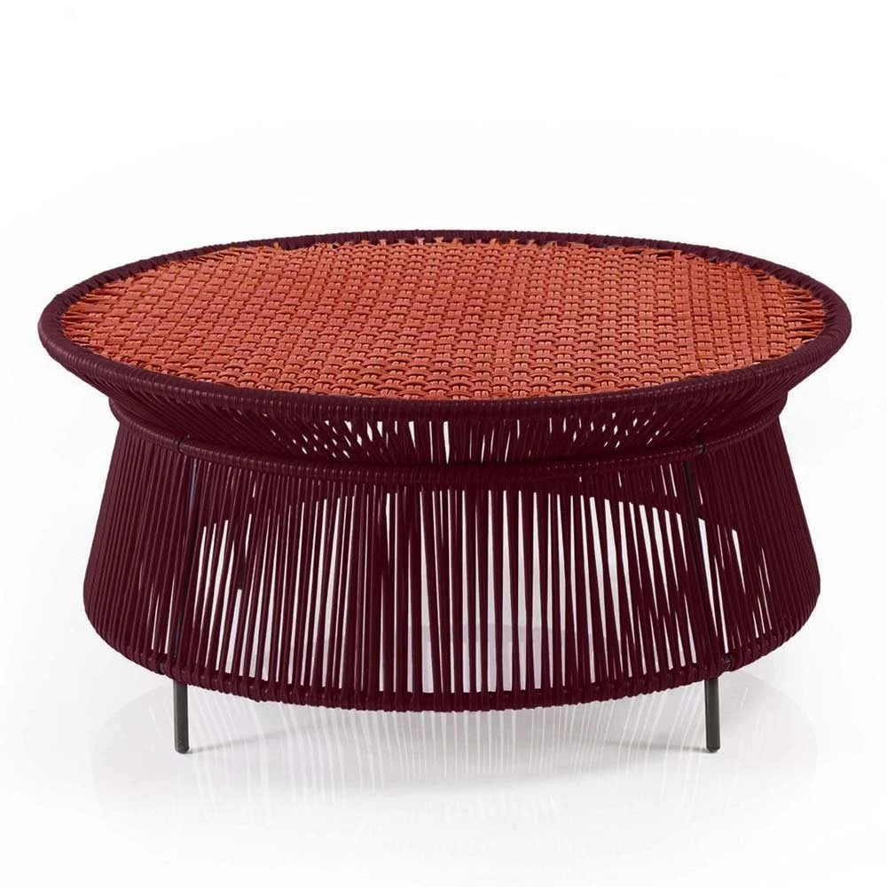 Tavolino Caribe Chic nero rosso, rame, nero
