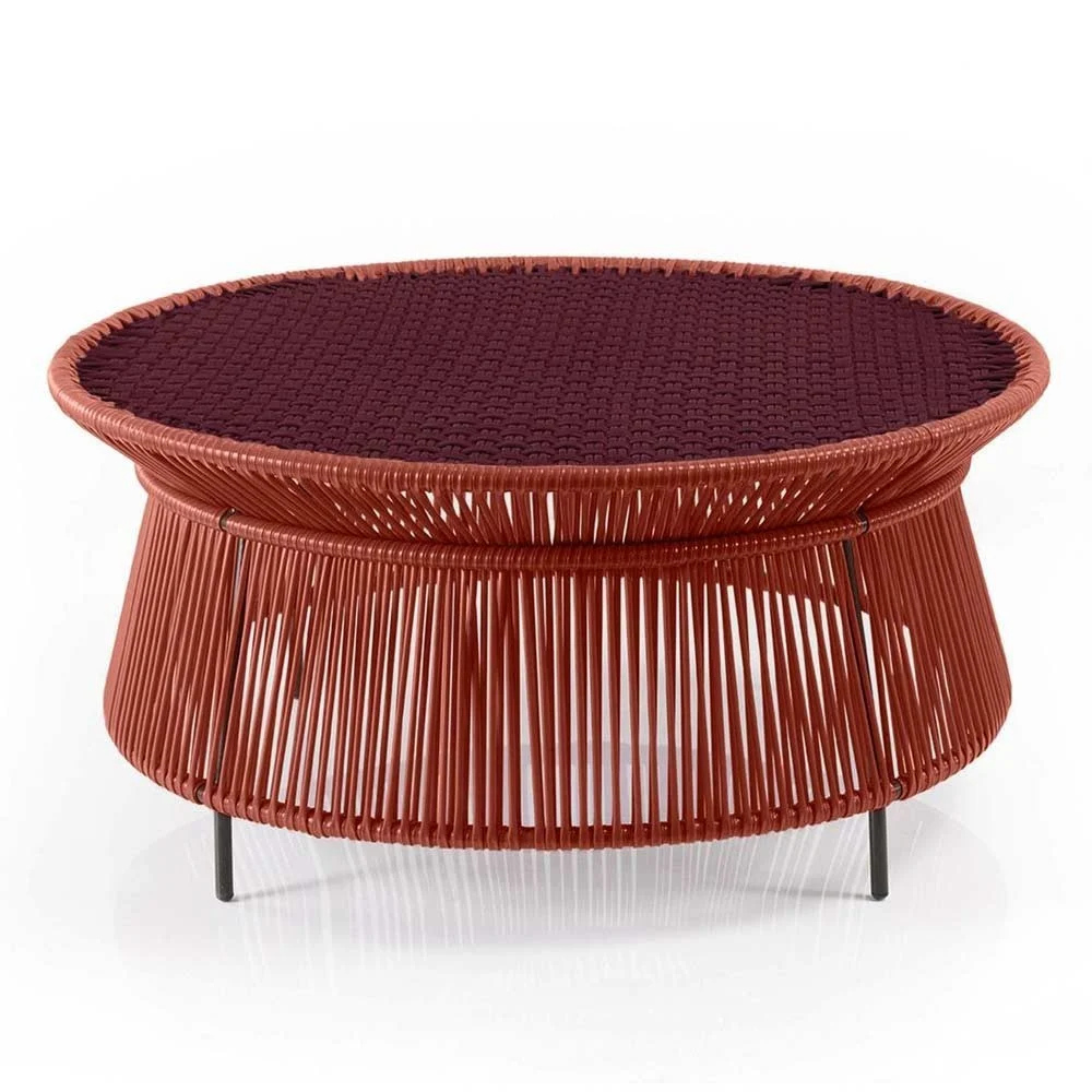 Tavolino Caribe Chic rame, nero rosso, nero