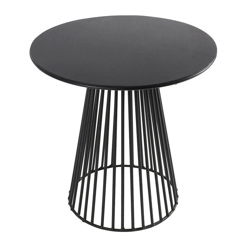 Tavolino Garbo nero Ø40 cm