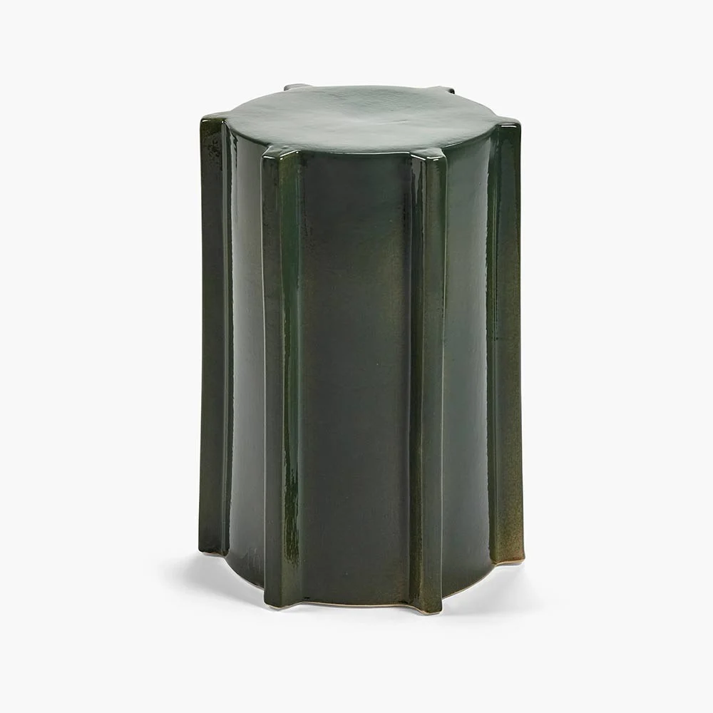 Tavolino geometrico verde scuro Pawn