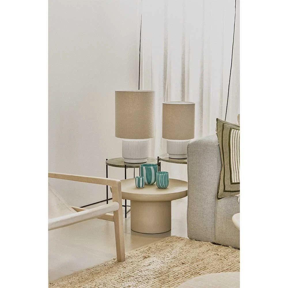 Tavolino Piastro DIA 60 x H 32 cm Grigio/beige