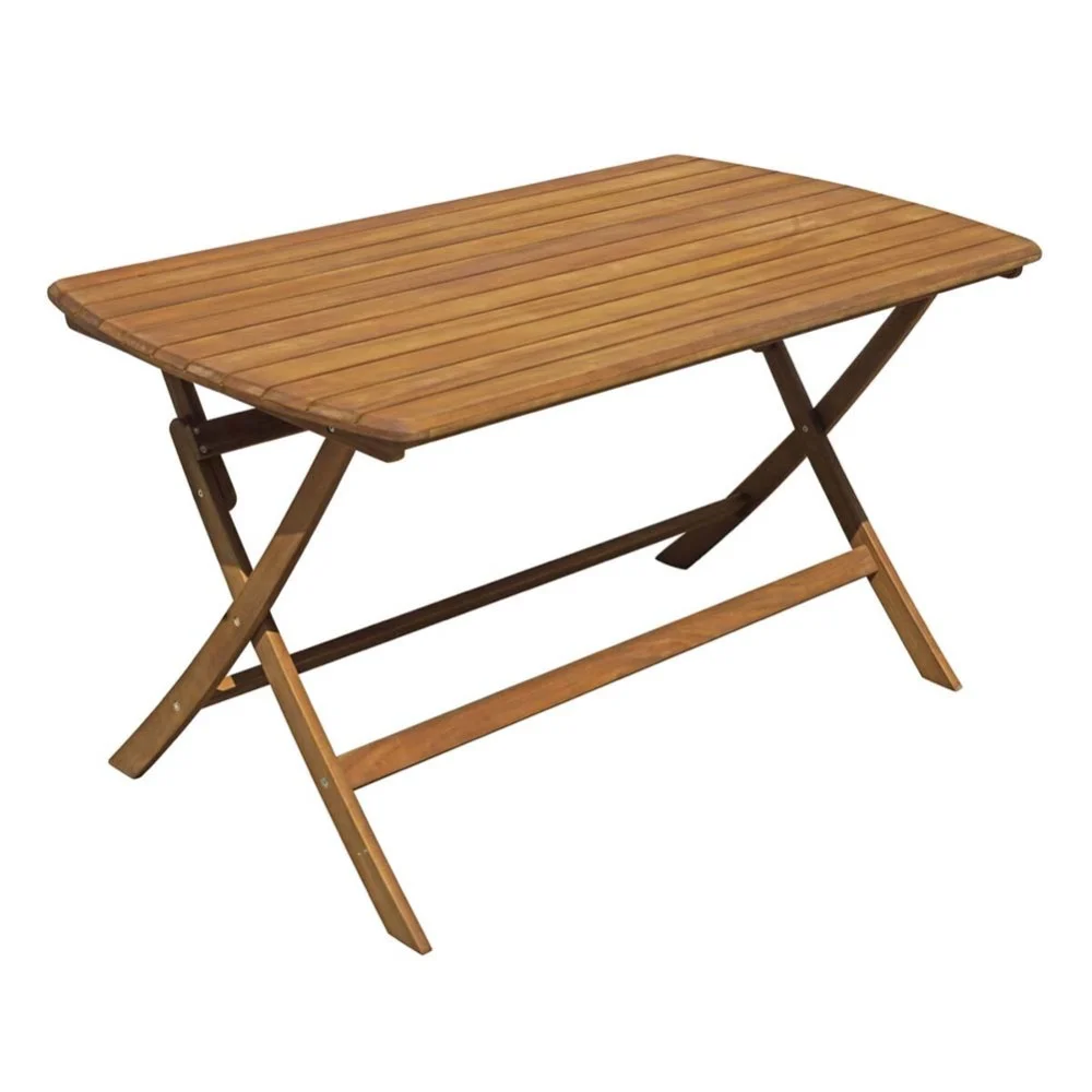 Tavolo da esterno Castiglione In acacia pieghevole 140X80