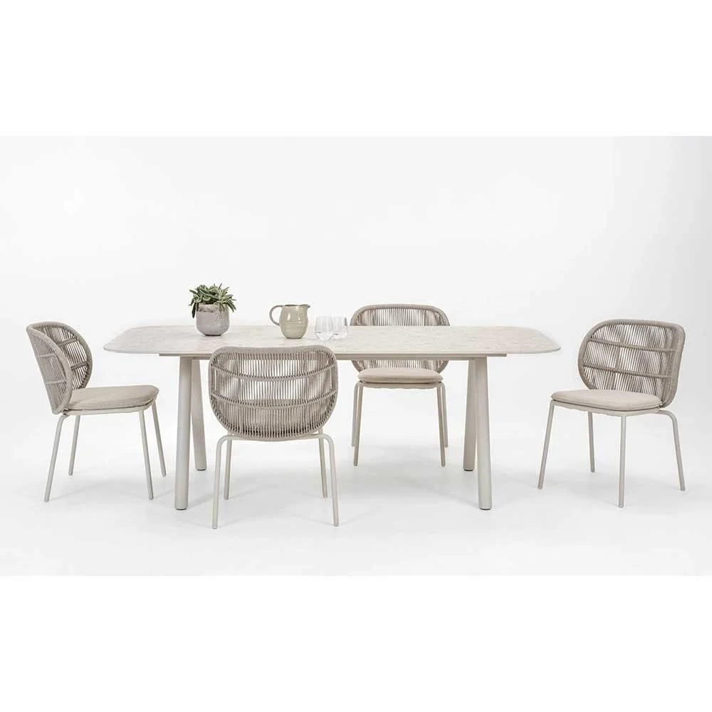 Tavolo da pranzo Kodo 210×100 cm - Dune White / Portland