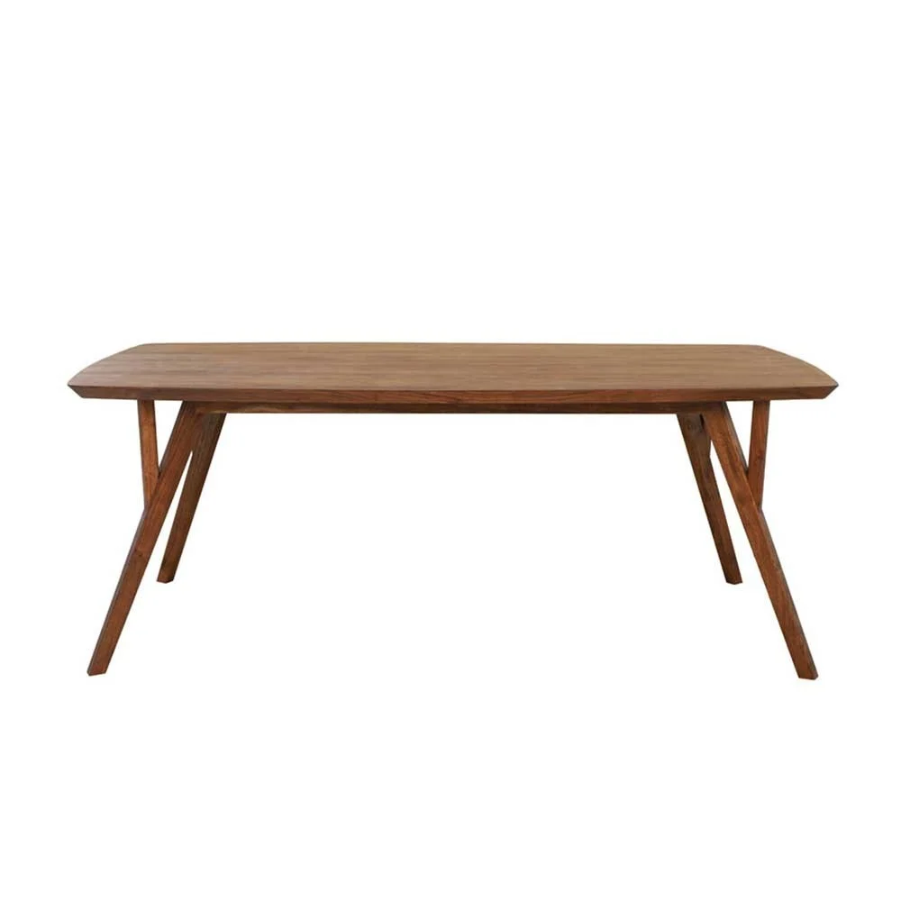 Tavolo da pranzo QUENZA in legno di acacia 200x100x76 cm