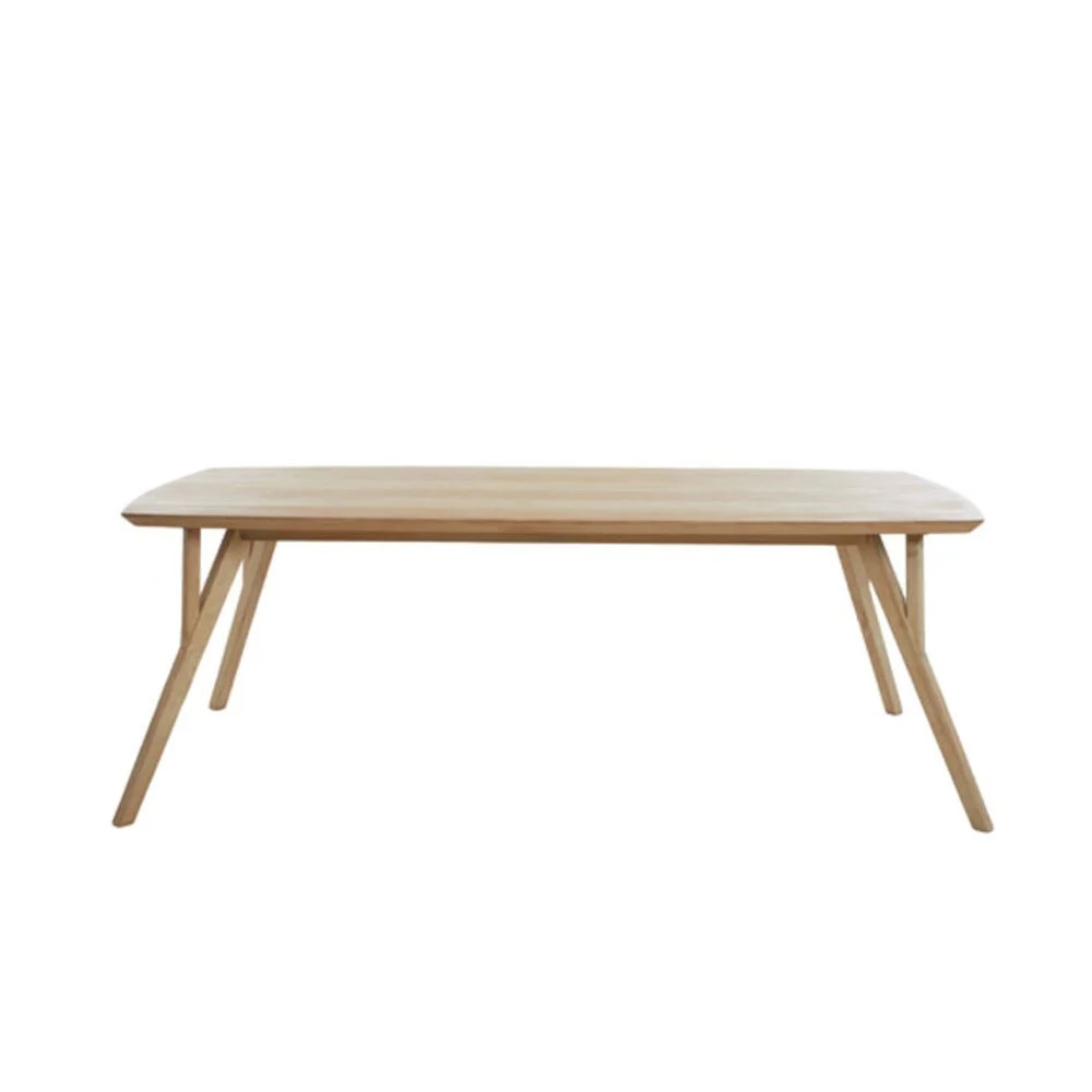 Tavolo da pranzo QUENZA in legno di mango naturale 200x100x76 cm