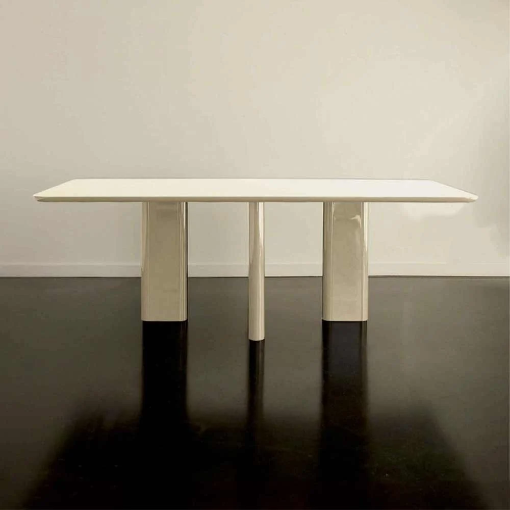 Tavolo da pranzo rettangolare Joe 220 cm - Frassino laccato crema