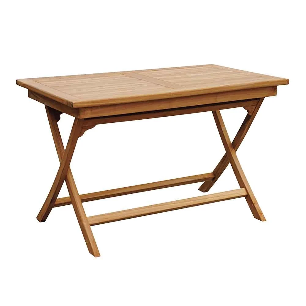 Tavolo pieghevole Lipari in legno di Teak 120x70