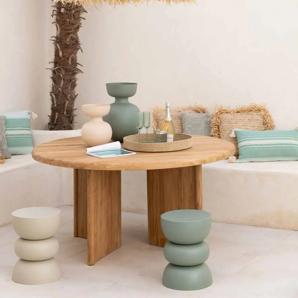 Tavolo rotondo in teak - naturale