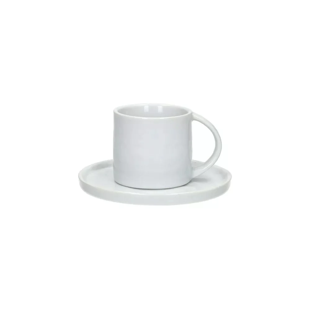 Tazza e piattino PORCELINO BIANCO DIA 11,5 x H 7,2 cm