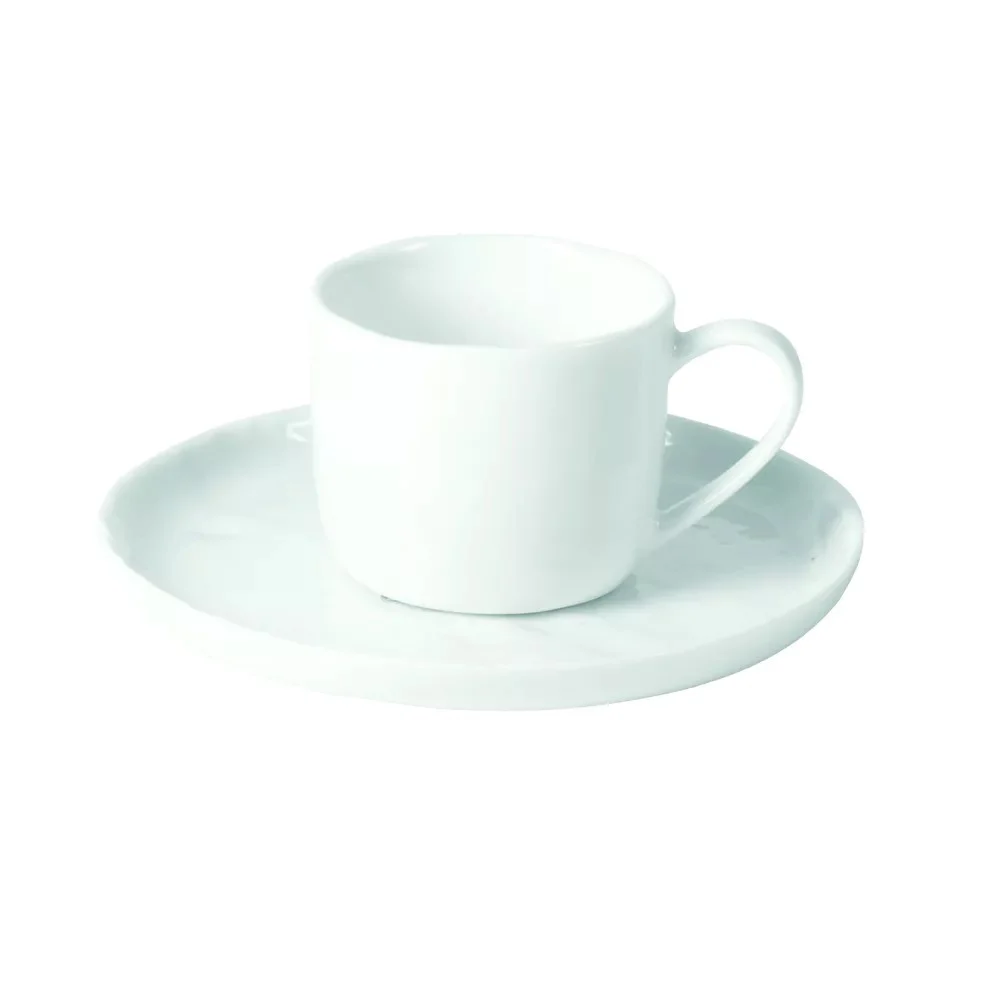 Tazza e piattino PORCELINO BIANCO DIA 14 x H 6 cm