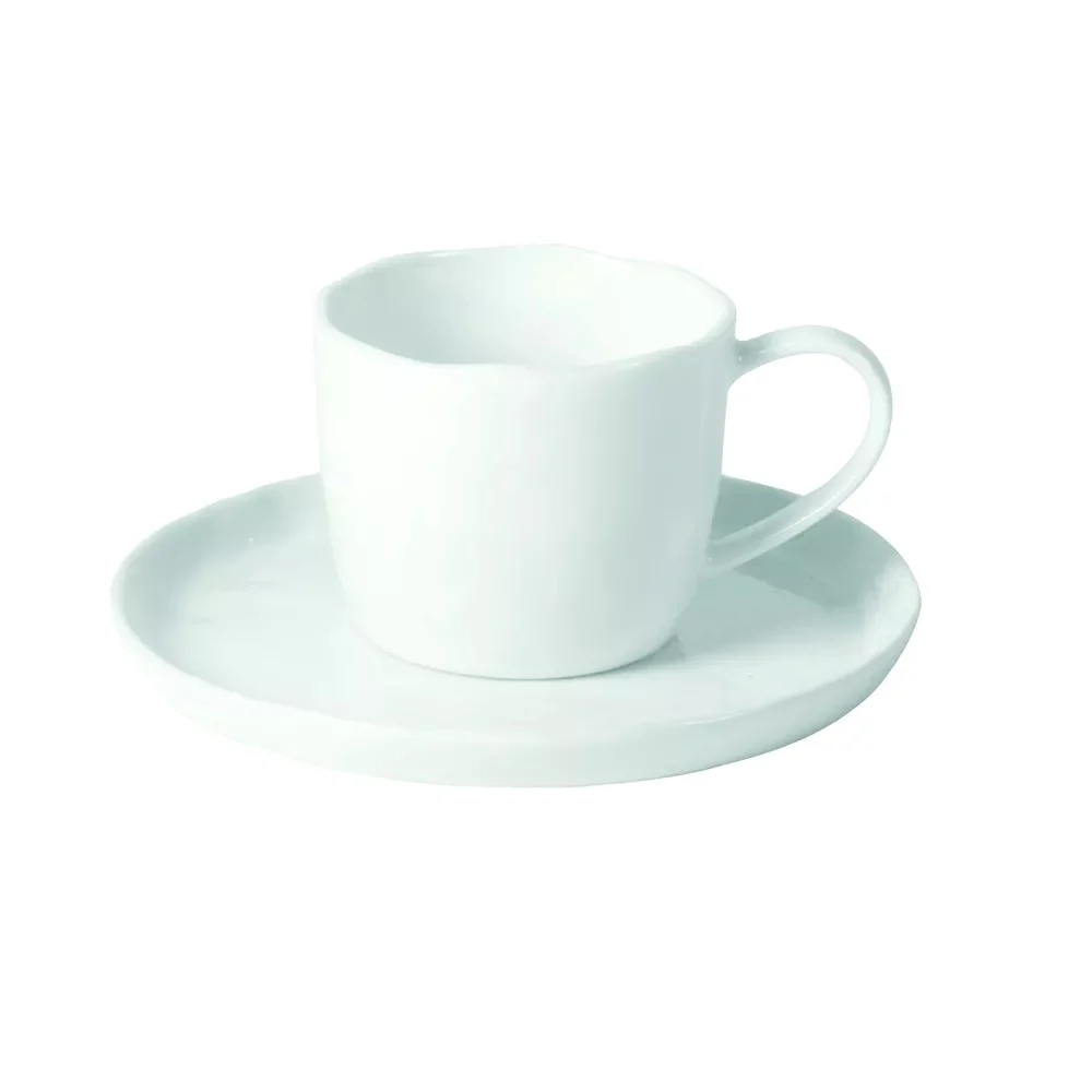Tazza e piattino PORCELINO BIANCO DIA 16 x H 9 cm