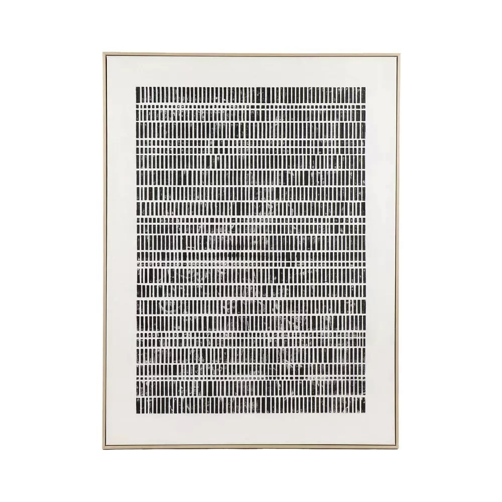 Tela con telaio BIANCO L 90 x L 5 x H 120 cm - nero/bianco