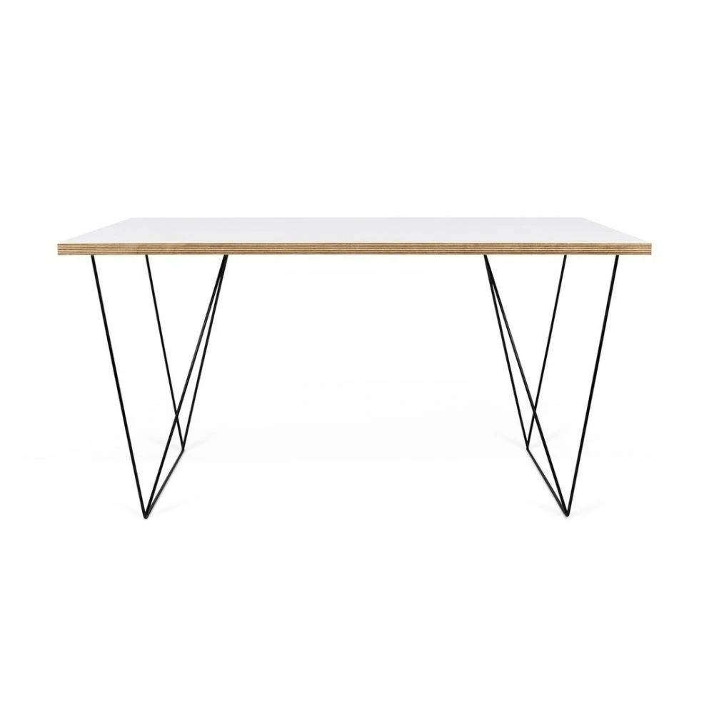 Temahome Flow scrivania con struttura in metallo e piano in