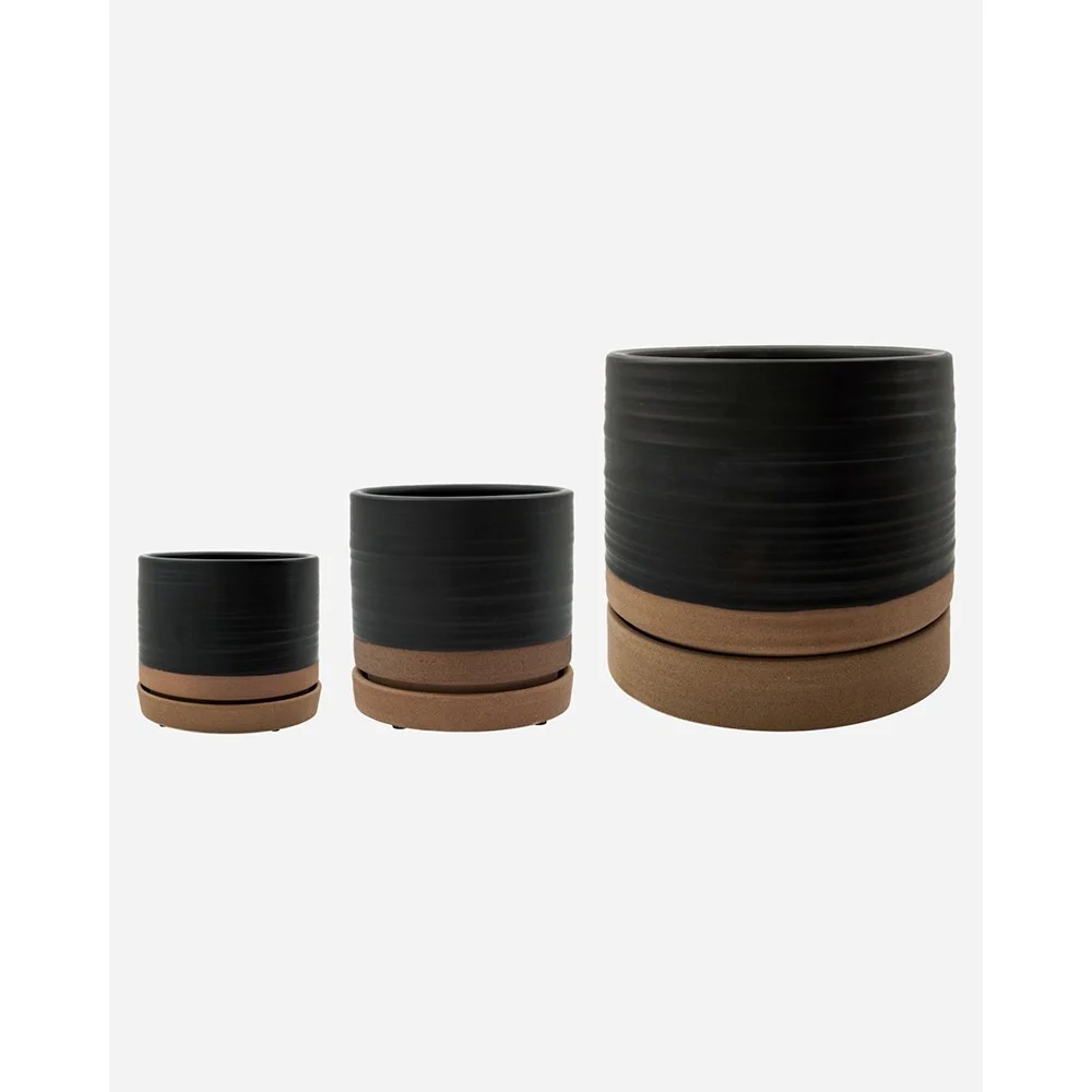 Vaso con vassoio Astu (set di 3)