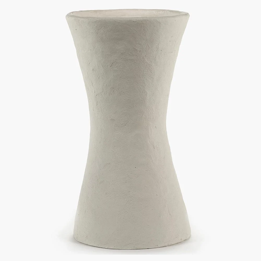 Vaso L cartapesta bianca Terra