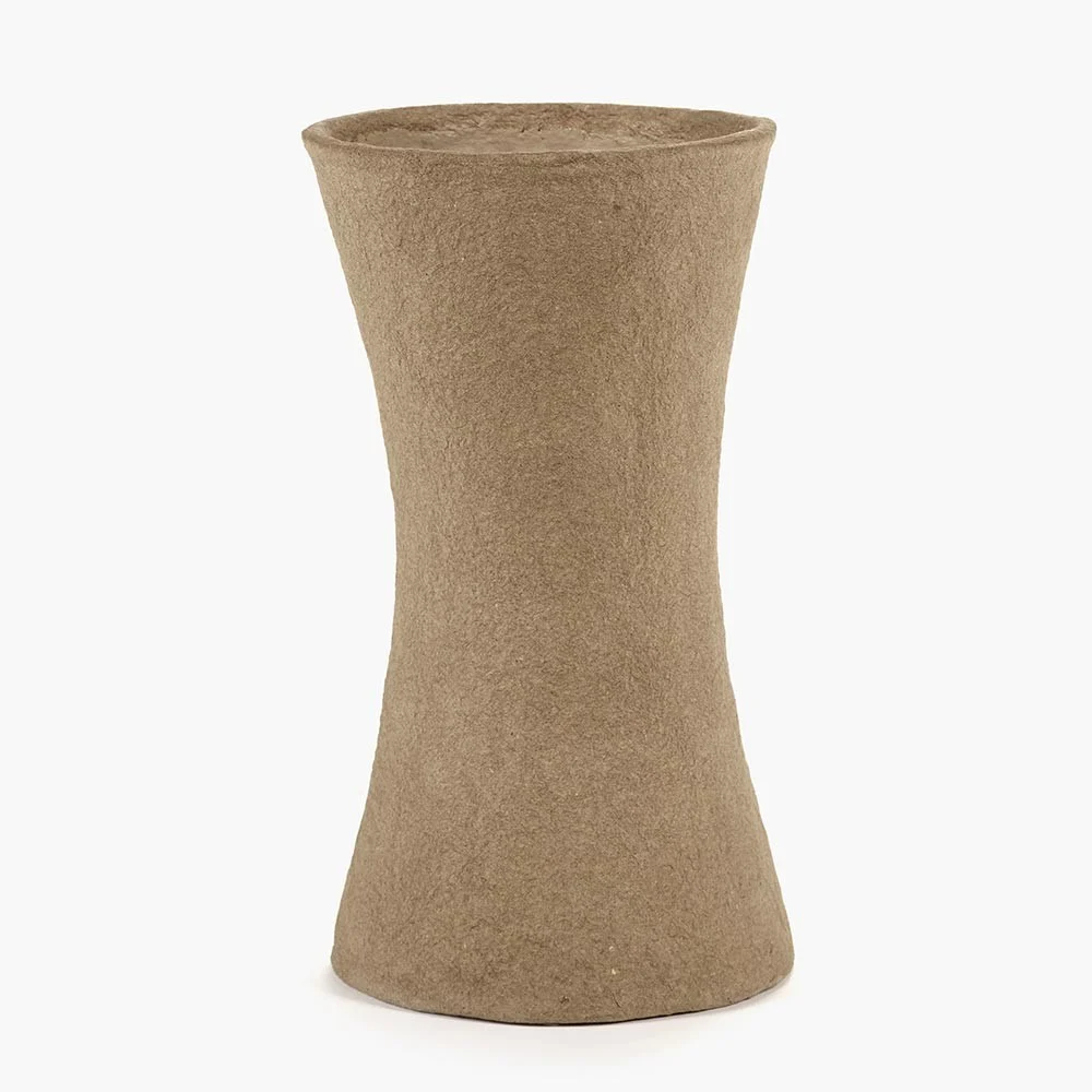 Vaso S cartapesta marrone Terra